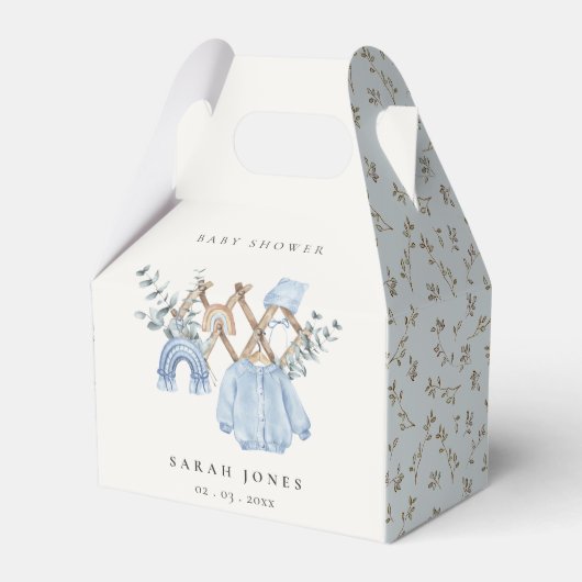 Schattige chique jongen baby kleding essentieel Ba Bedankdoosjes (Voorkant Zijde)