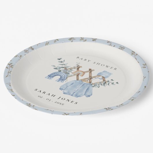 Schattige chique jongen baby kleding essentieel Ba Papieren Bordje (Gekanteld)