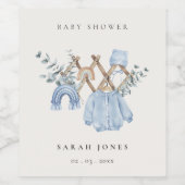 Schattige chique jongen baby kleding essentieel Ba Wijn Etiket (Enkel label)