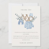 Schattige chique jongen Baby kwekerij Essential Ba Bedankkaart (Voorkant)