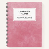 Schattige chique meisje modern Waterverf wassen bl Notitieboek (Voorkant)