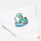 Schattige chirurg chibi sticker kawaii medisch (Envelop)
