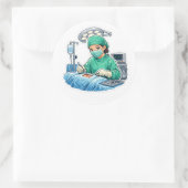 Schattige chirurg chibi sticker kawaii medisch (Tas)