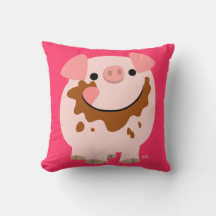 Schattige Chocolade Cartoon Varken Sierkussen