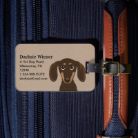 Schattige Chocolade Dachshund | Cartoon Weiner Dog