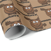Schattige Chocolade Eland, Grappige Dessert Puns C Cadeaupapier (Rol Hoek)