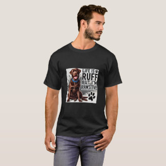 Schattige Chocolade Lab Portret T-shirt