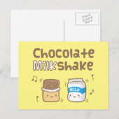 Schattige Chocolade Milkshake Doodle Voor Haar Briefkaart (Voorkant / Achterkant)