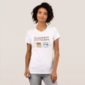 Schattige Chocolade Milkshake Doodle Voor Haar T-shirt (Voorkant volledig)