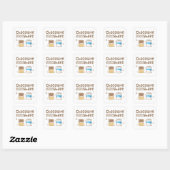Schattige Chocolade Milkshake Doodle Voor Haar Vierkante Sticker (Vel)