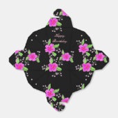 Schattige Chocolade Roze Bloemen Zwarte Favoriete Bedankdoosjes (Uitgevouwen)