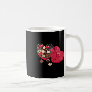 Schattige Chocolade Snoep Hart Liefde Valentijnsda Koffiemok