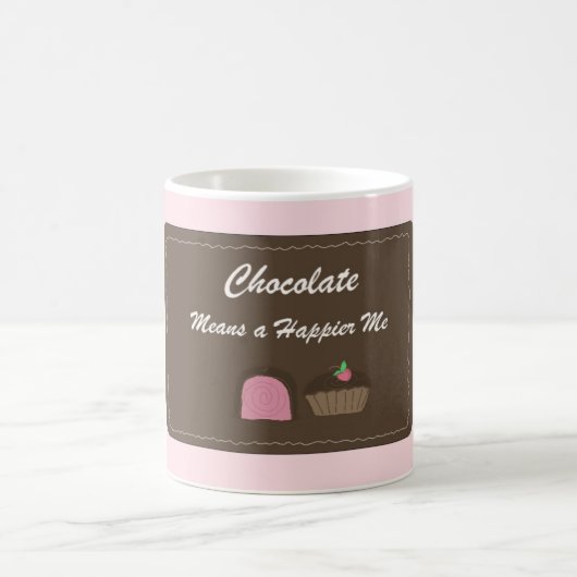 Schattige chocolade spreuk koffiemok (Center)