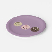 Schattige Chocolade Truffels Papieren Bordje (Gekanteld)