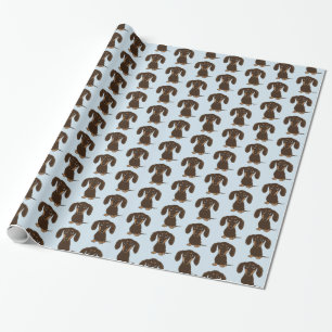 Schattige chocoladedashondpatroon   Wiener Dogs Cadeaupapier