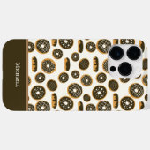Schattige chocoladedonutpatroongebak Case-Mate iPhone case (Achterkant (horizontaal))