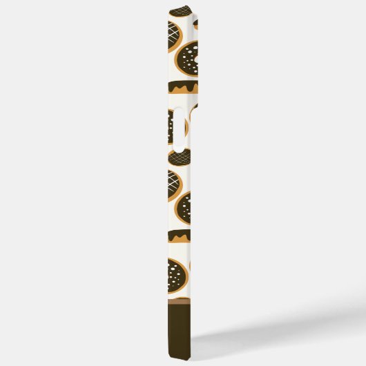 Schattige chocoladedonutpatroongebak Case-Mate iPhone case (Achterkant / Rechts)