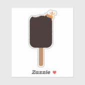 Schattige chocoladeijs met Oranje poes Sticker (Vel)