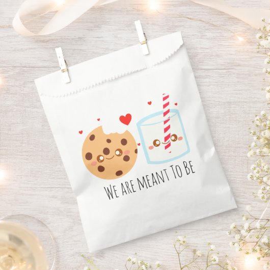 Schattige chocoladekoekje en melkglas bedankzakje (Geknipt)