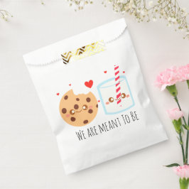 Schattige chocoladekoekje en melkglas bedankzakje