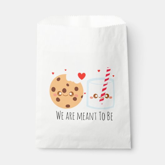 Schattige chocoladekoekje en melkglas bedankzakje (Voorkant)