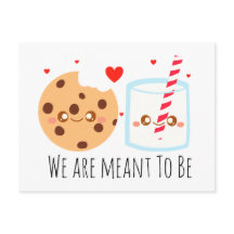 Schattige chocoladekoekje en melkglas