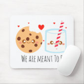 Schattige chocoladekoekje en melkglas muismat (Met muis)