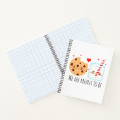 Schattige chocoladekoekje en melkglas notitieboek (Binnen)