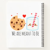 Schattige chocoladekoekje en melkglas notitieboek (Achterkant)