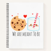 Schattige chocoladekoekje en melkglas notitieboek (Voorkant)