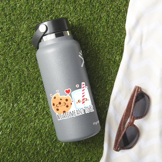 Schattige chocoladekoekje en melkglas sticker (HydroFlask Insitu)