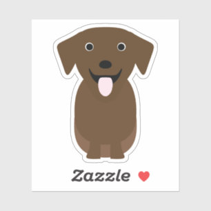 Schattige Chocoladelab, Labrador Retriever Hondenv Sticker
