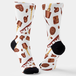 schattige chocoladeliefhebbers sokken