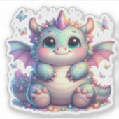 Schattige Chonky Fantasy Beast Sticker (Voorkant)