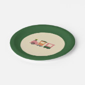 Schattige Choo-Choo Train Kids Verjaardagsfeestje Papieren Bordje (Gekanteld)