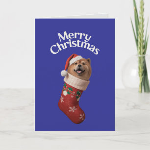 Schattige Chow Chow-hond Kerstmis Kaart