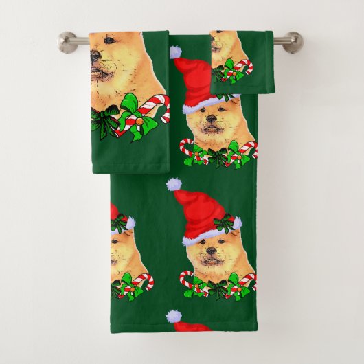 Schattige Chow Chow Kerstmis Bad Handdoek (Insitu)