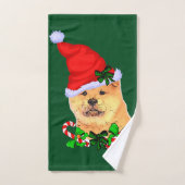 Schattige Chow Chow Kerstmis Bad Handdoek (Handdoek)