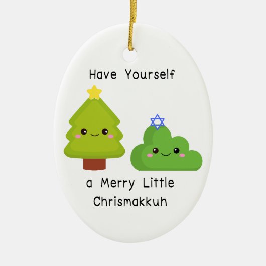 Schattige Chrismukkah Ornament (Voorkant)