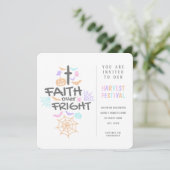 Schattige Christelijk Halloween Faith Over Fright Kaart (Staand voorkant)