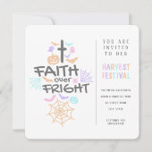 Schattige Christelijk Halloween Faith Over Fright Kaart (Voorkant)