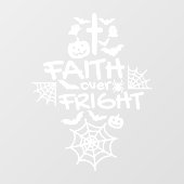 Schattige Christelijk Halloween Faith over Fright Raamsticker (Vel)