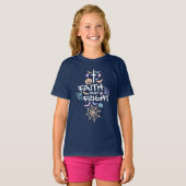 Schattige Christelijk Halloween Faith Over Fright T-shirt (Voorkant volledig)