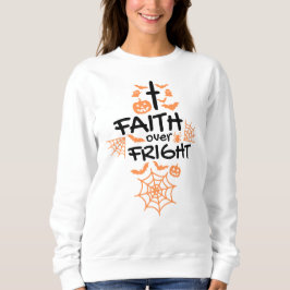 Schattige Christelijk Halloween Faith over Fright Trui