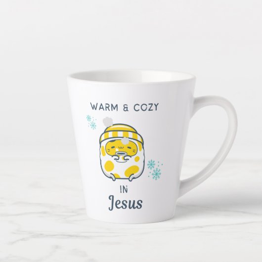 Schattige Christelijk "Warm & Gezellig in Jesus" m Latte Mok (Rechts)