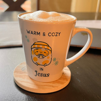 Schattige Christelijk "Warm & Gezellig in Jesus" m Latte Mok