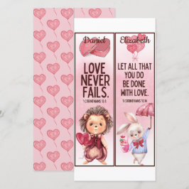 Schattige christelijke liefde Bijbelverzen Kindere Kaart