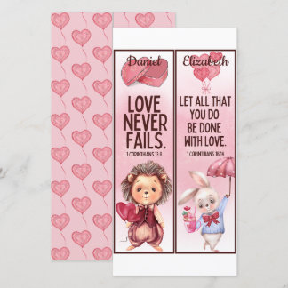 Schattige christelijke liefde Bijbelverzen Kindere Kaart