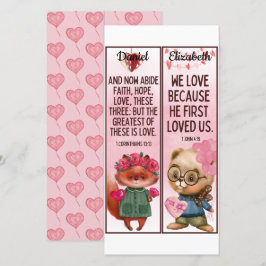 Schattige christelijke liefde Bijbelverzen Kindere Kaart