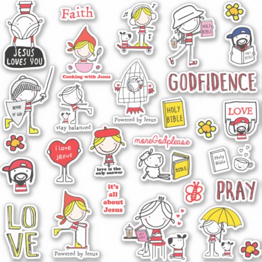 Schattige christelijke stickers (Voorkant)